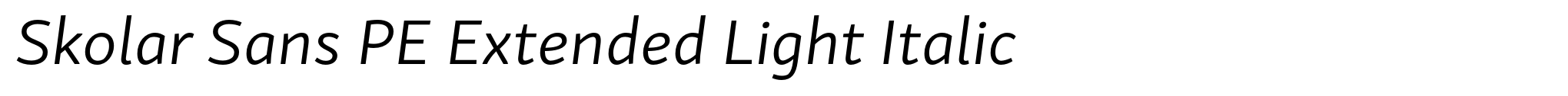 Skolar Sans PE Extended Light Italic image